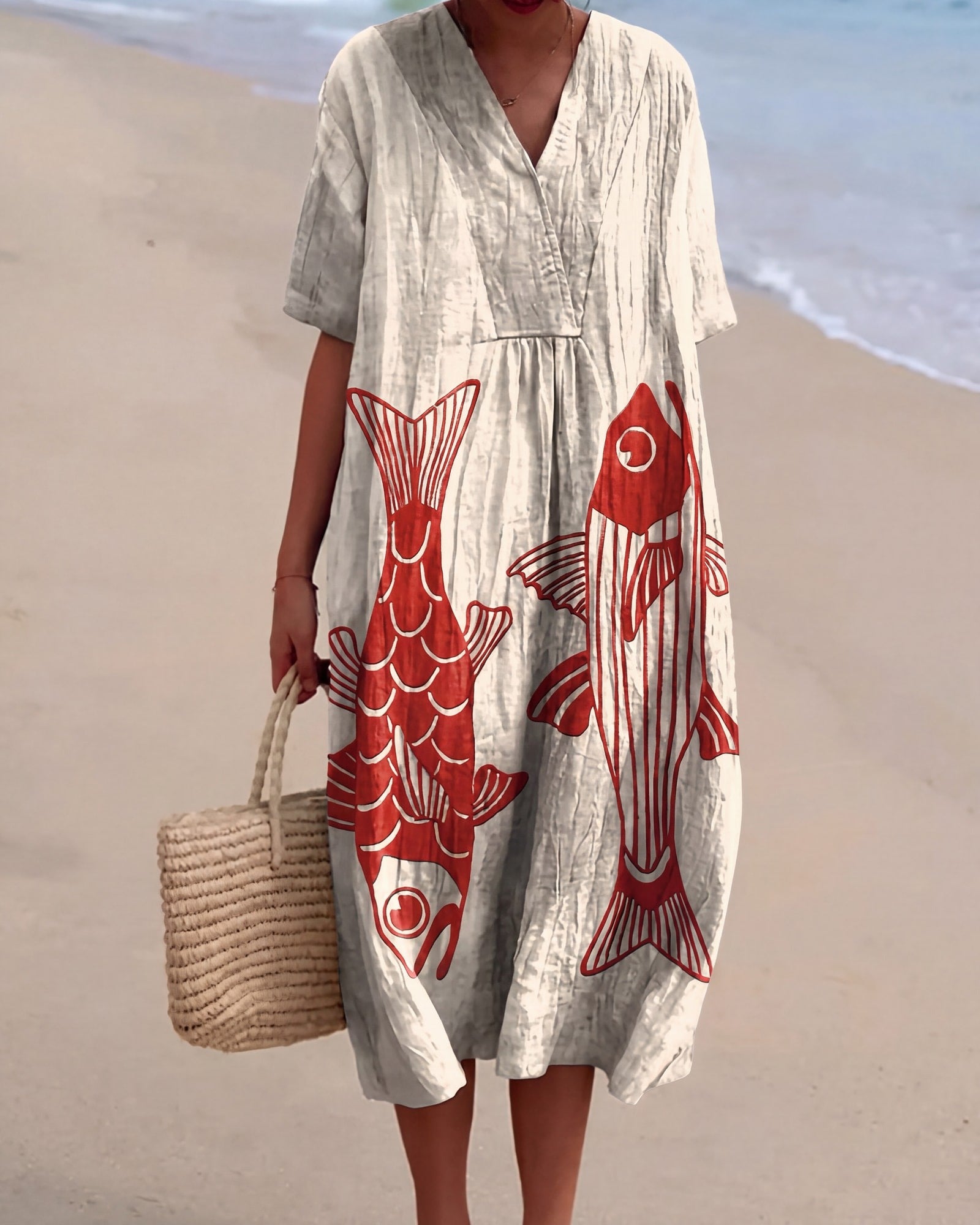Annalise | Airy Artistic Print Dress Style 3, photo studio