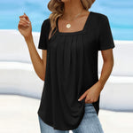 Genevieve | Flowy Square-Neck Blouse