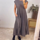 Aggie | Naturally Elegant Flared Pleated Dress