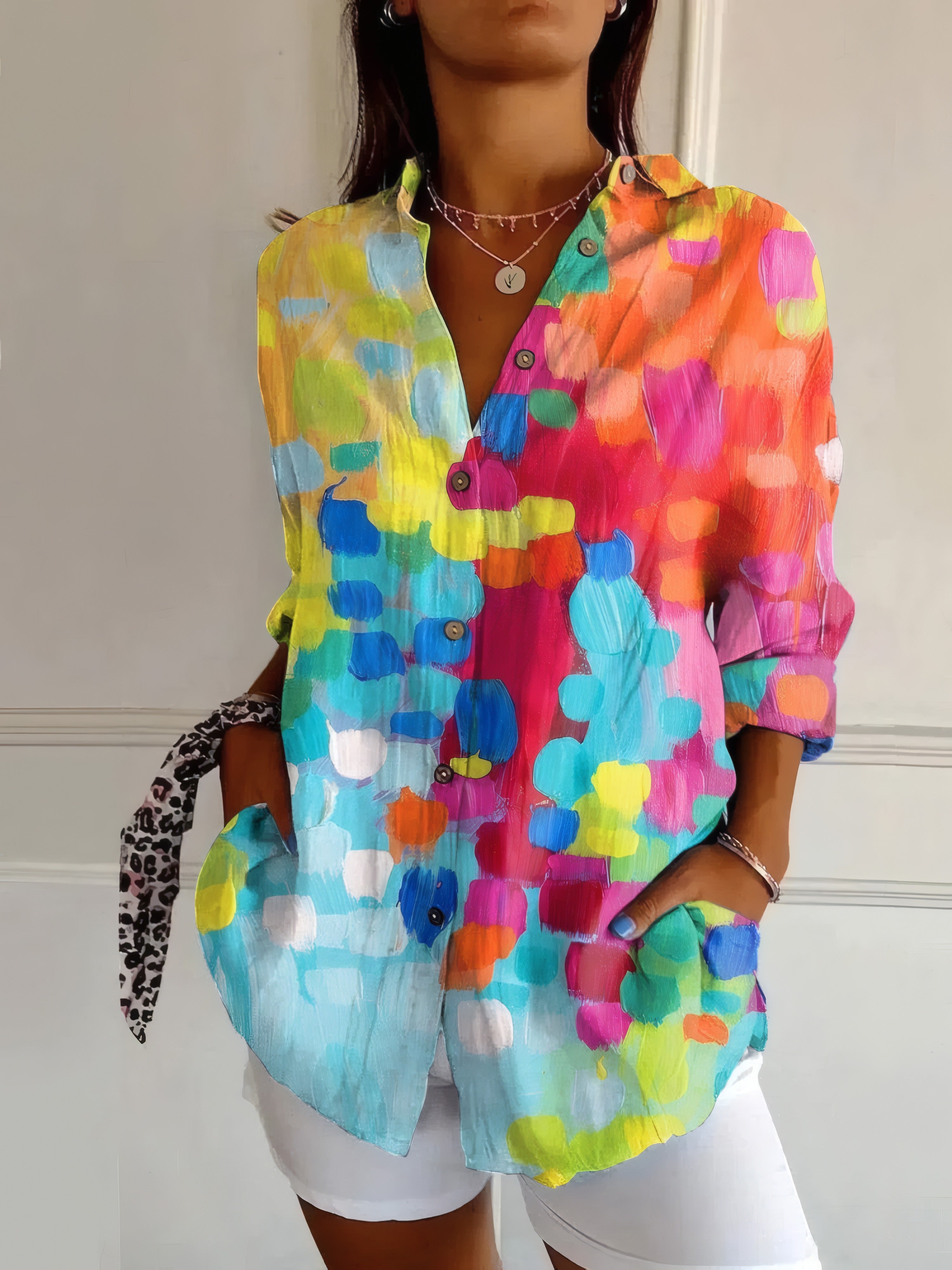 Rosamund | Geometric Print Shirt Multicolour 3, photo studio