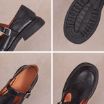 Fionnuala | Brogue T-Bar Mary Janes with a Buckle Strap