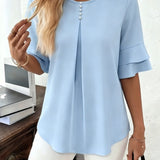 Daniela | Ruffled Blouse with Flared Sleeves