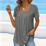 Genevieve | Flowy Square-Neck Blouse