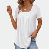 Genevieve | Flowy Square-Neck Blouse