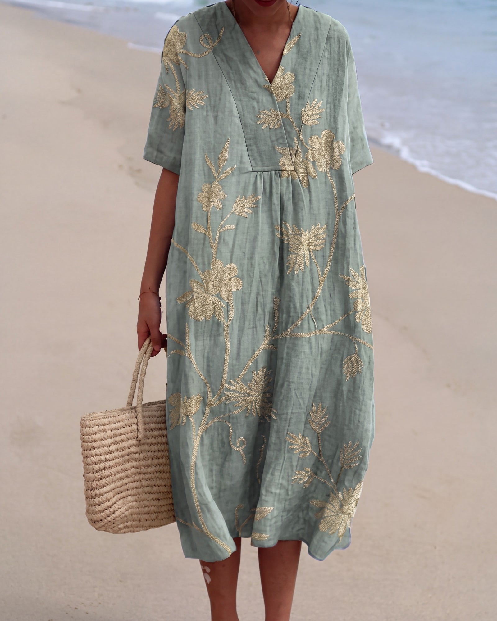 Annalise | Airy Artistic Print Dress Style 4, photo studio