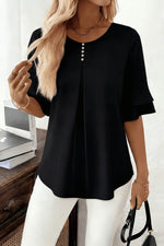 Daniela | Ruffled Blouse with Flared Sleeves