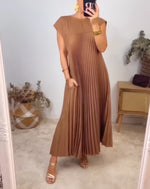 Aggie | Naturally Elegant Flared Pleated Dress