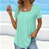 Genevieve | Flowy Square-Neck Blouse