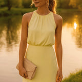 Charmaine | Elegant Halter-Neck Midi Dress
