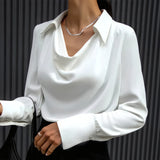 Amalia | Elegant Cowl-Neck Blouse