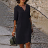Adela | Flattering V-Neck Dress