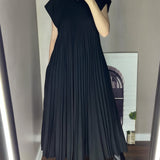 Aggie | Naturally Elegant Flared Pleated Dress