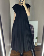Aggie | Naturally Elegant Flared Pleated Dress