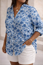 Adaline | Printed Shirt with Roll-Up Sleeves