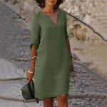 Adela | Flattering V-Neck Dress