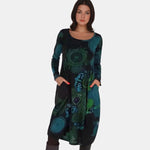 Bernie | All-Over Print Midi Dress with Pockets