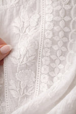 Dina | Round-Neck Blouse with Elastic Cuffs
