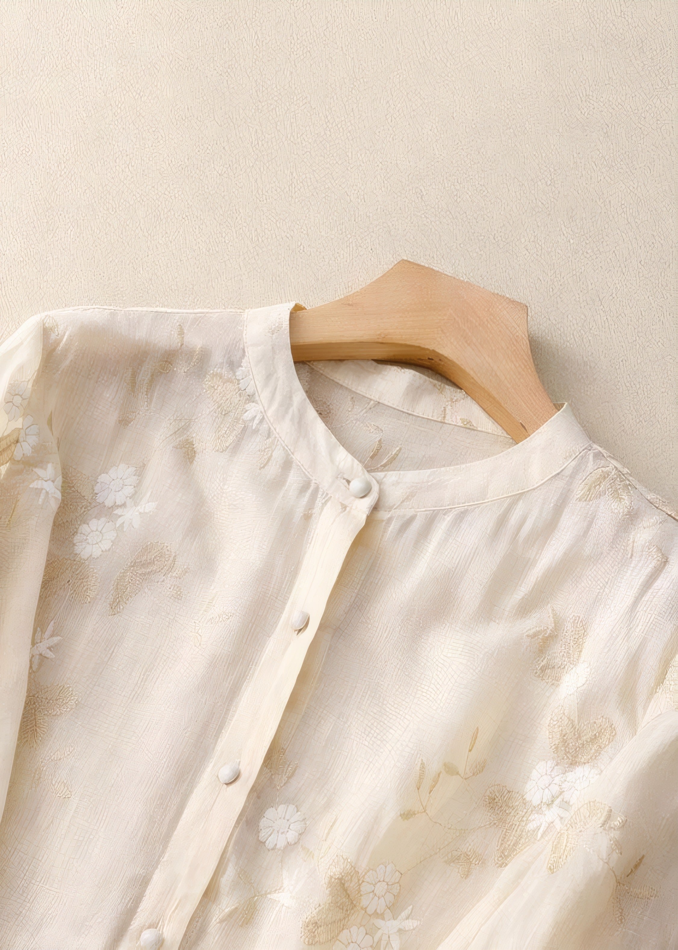 Allison | Floral Embroidered Blouse with Three-Quarter Sleeves Yellow, photo studio