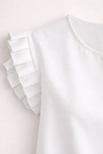 Alessandra | Short-Sleeve Tiered Ruffle Blouse