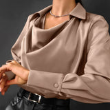 Amalia | Elegant Cowl-Neck Blouse