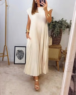 Aggie | Naturally Elegant Flared Pleated Dress