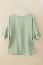 Daniela | Ruffled Blouse with Flared Sleeves