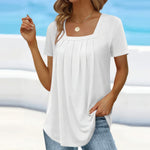 Genevieve | Flowy Square-Neck Blouse