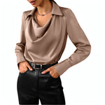 Amalia | Elegant Cowl-Neck Blouse