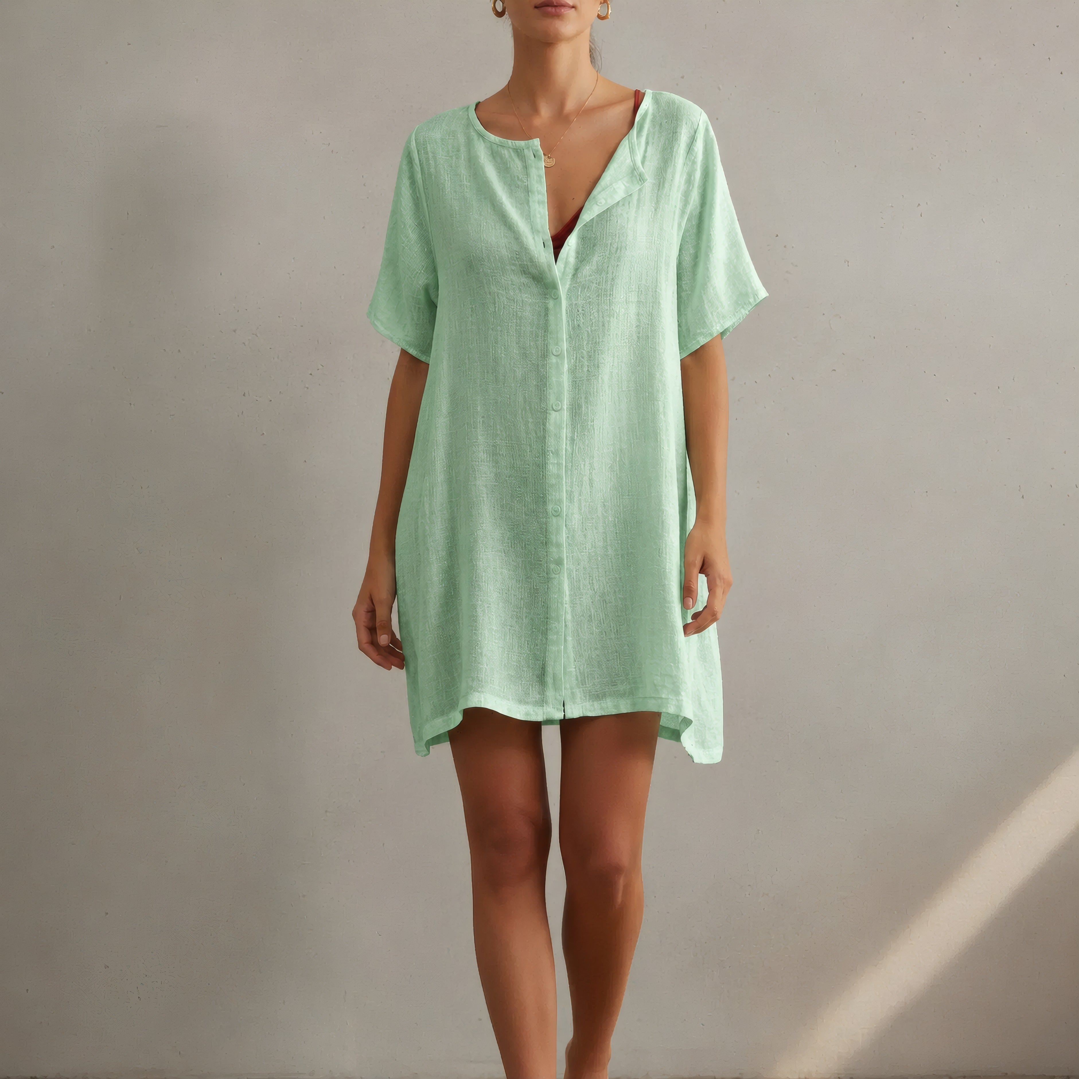 Dorothea | Casual Comfy Dress Purple, photo studio