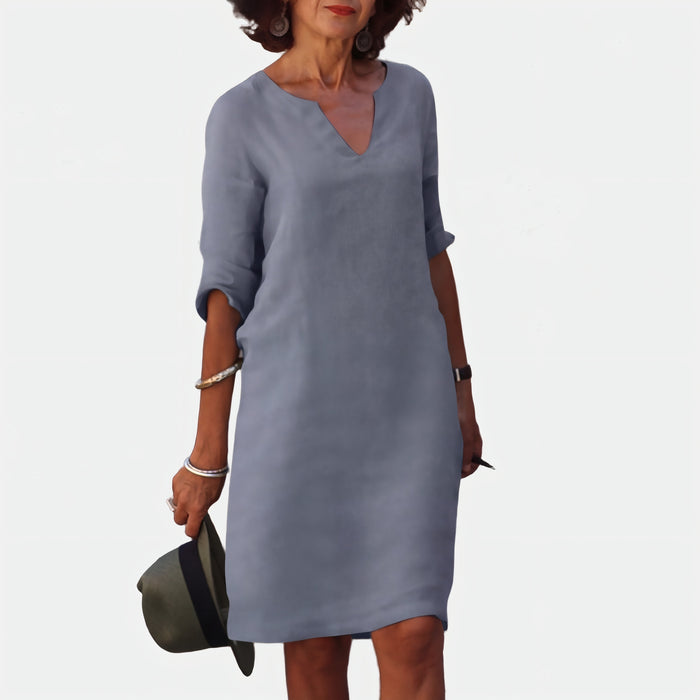 Adela | Flattering V-Neck Dress