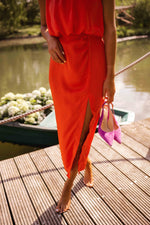 Charmaine | Elegant Halter-Neck Midi Dress