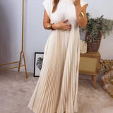 Aggie | Naturally Elegant Flared Pleated Dress