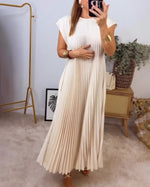 Aggie | Naturally Elegant Flared Pleated Dress