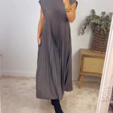 Aggie | Naturally Elegant Flared Pleated Dress