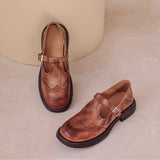 Fionnuala | Brogue T-Bar Mary Janes with a Buckle Strap