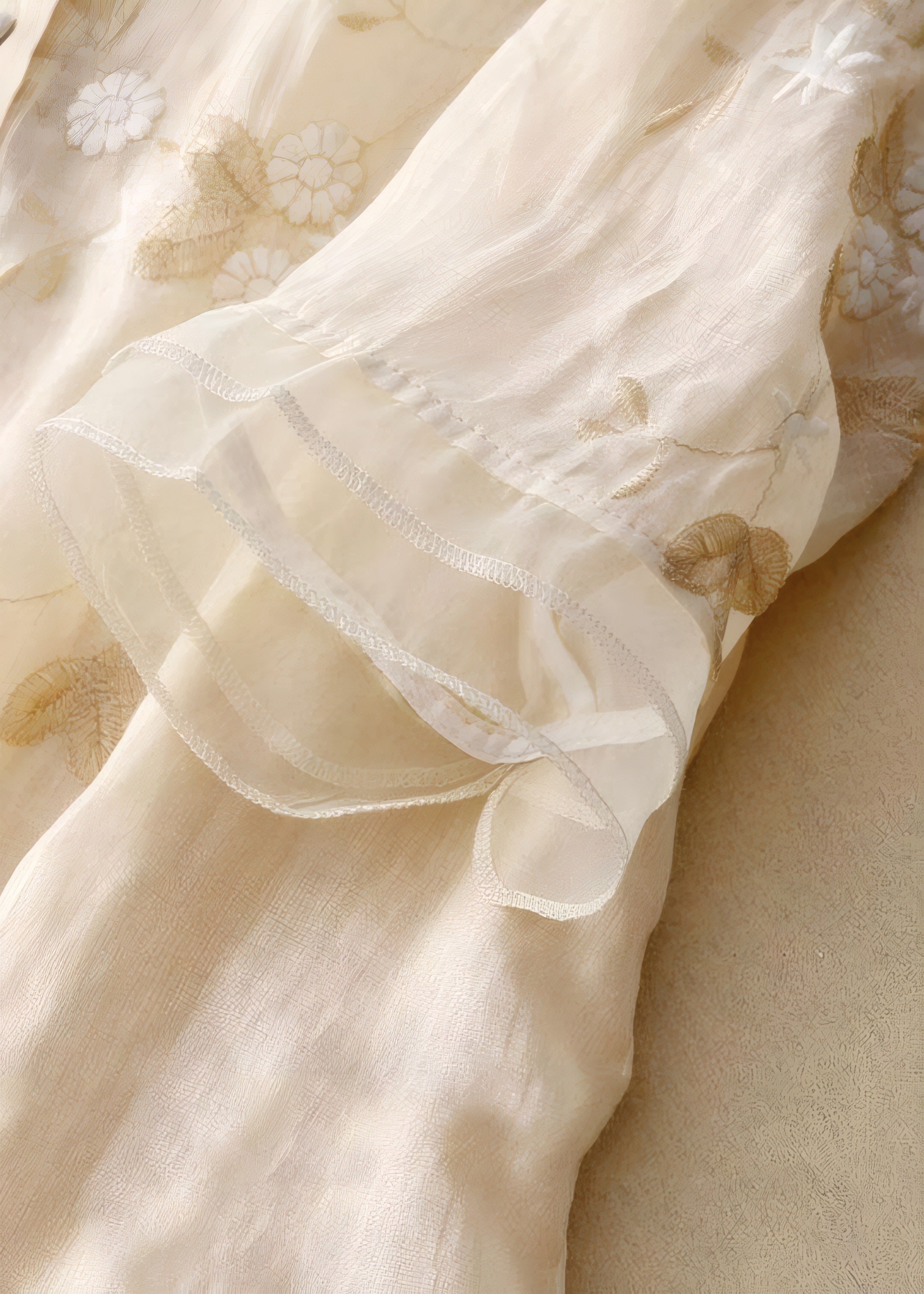 Allison | Floral Embroidered Blouse with Three-Quarter Sleeves Yellow, photo studio