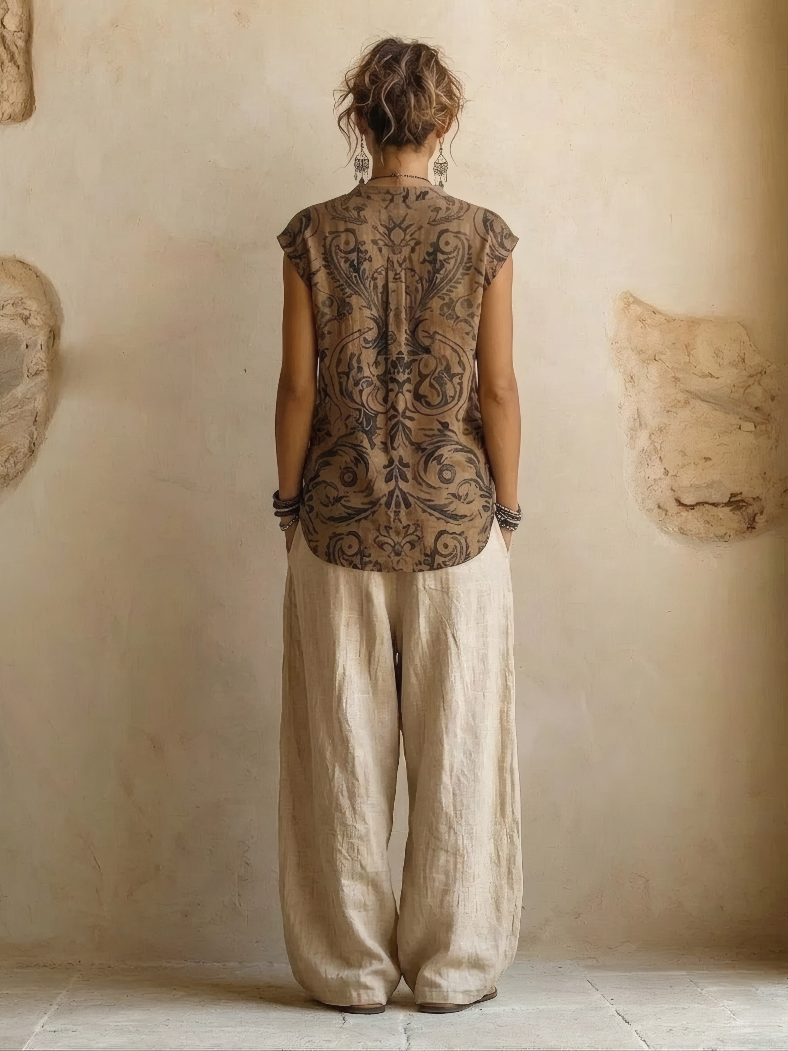 Sienna | Layered Three-Piece Set Brown, photo studio