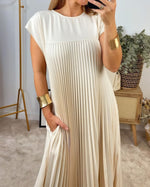 Aggie | Naturally Elegant Flared Pleated Dress