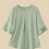 Daniela | Ruffled Blouse with Flared Sleeves