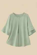 Daniela | Ruffled Blouse with Flared Sleeves