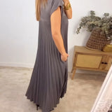 Aggie | Naturally Elegant Flared Pleated Dress