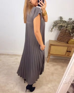 Aggie | Naturally Elegant Flared Pleated Dress