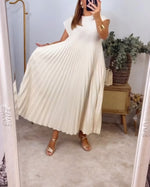 Aggie | Naturally Elegant Flared Pleated Dress