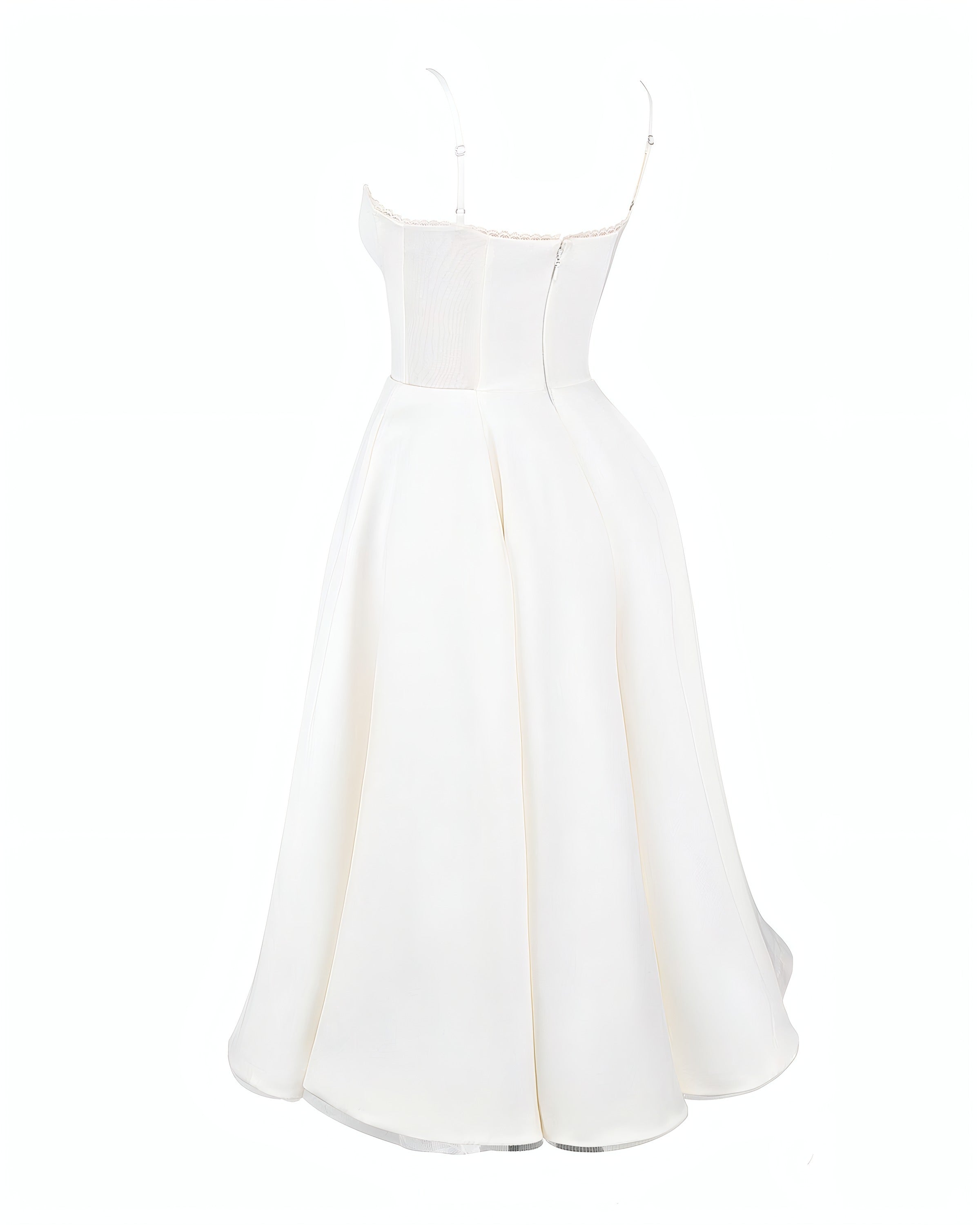 Inez | Elegant Midi Dress White, photo studio
