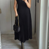 Aggie | Naturally Elegant Flared Pleated Dress