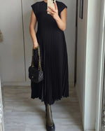 Aggie | Naturally Elegant Flared Pleated Dress