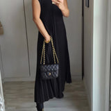 Aggie | Naturally Elegant Flared Pleated Dress