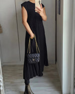 Aggie | Naturally Elegant Flared Pleated Dress