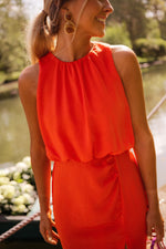 Charmaine | Elegant Halter-Neck Midi Dress