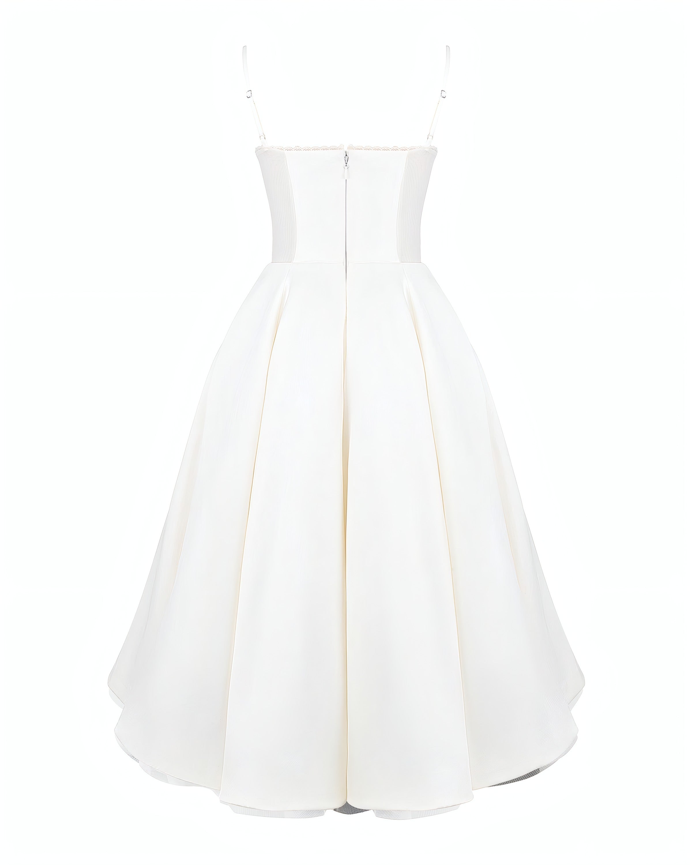 Inez | Elegant Midi Dress White, photo studio